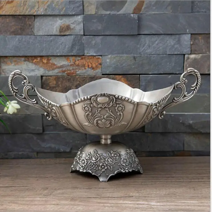 

Wholesale/ retail retro boat shape metal fruitschaal fruit stand snack plate kitchen plates for table decoration