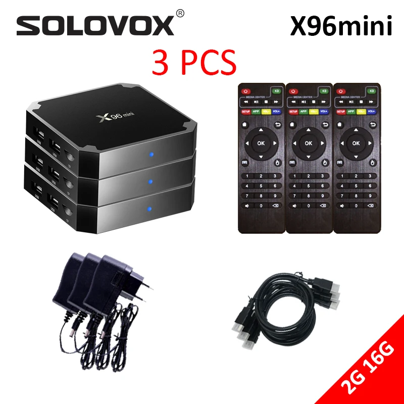 Видеоприставка SOLOVOX X96 mini Android 9 0 2 + 16 ГБ Amlogic S905W с поддержкой MARSX 4G Wi-Fi | Электроника
