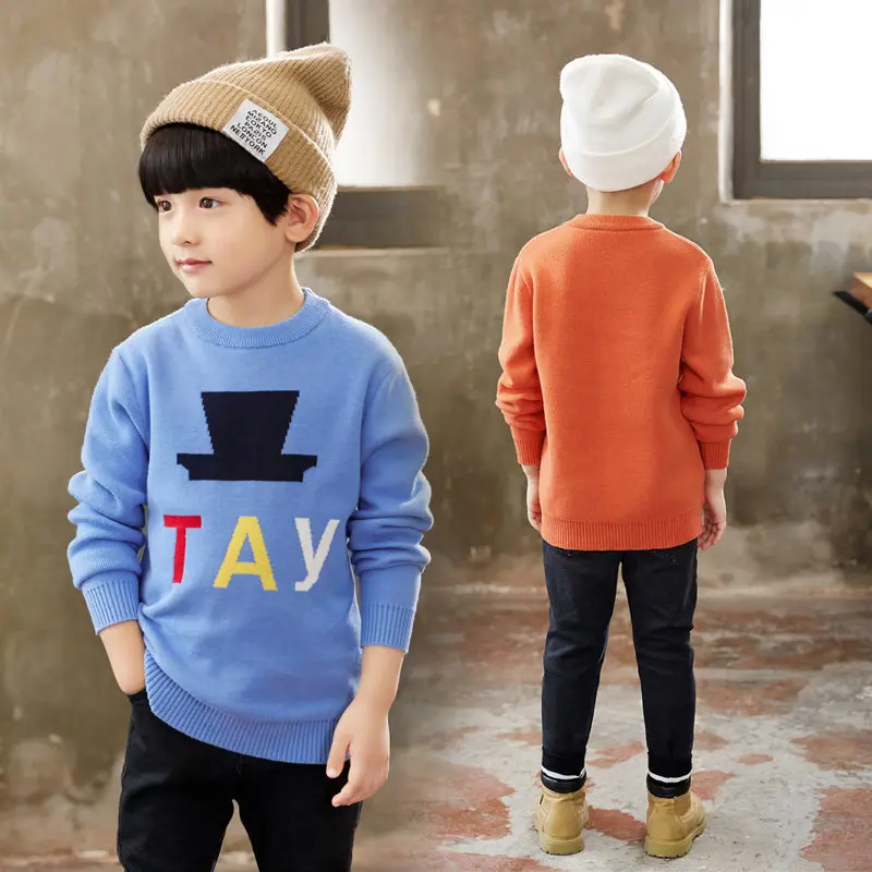 

Fashion Brand Kids Sweater For Boy Pullover Autumn Winter Children's Clothing Baby Boy Knitted Clothes Kids Teenagers Knitwear