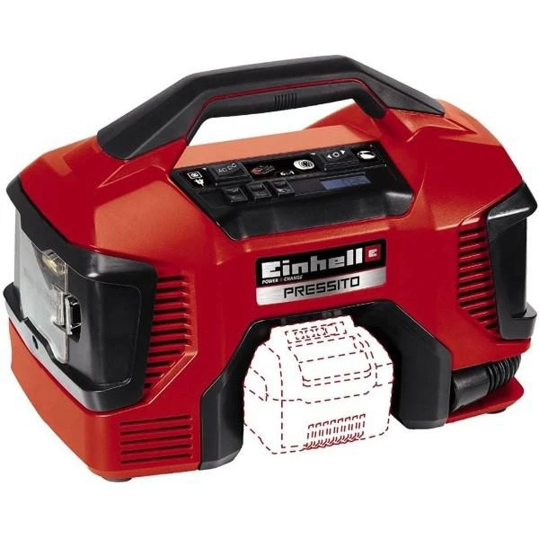 Компрессор автомобильный Einhell PRESSITO 4020460 БЕЗ АКК И ЗУ 220В/18В |