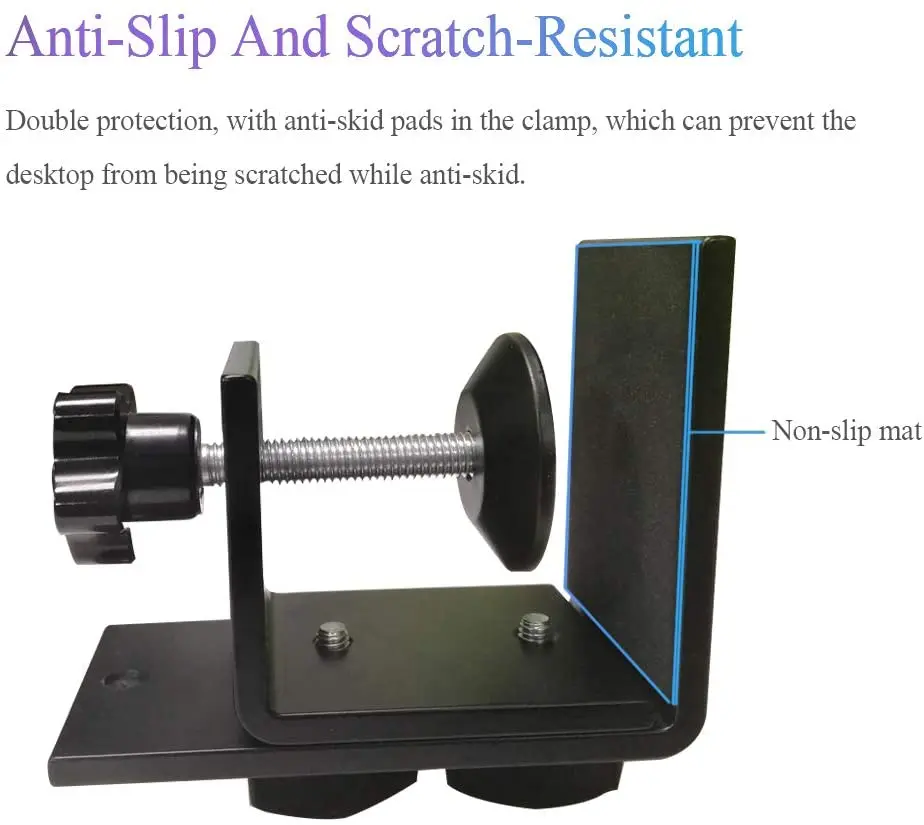 Desk Camera Mount Stand,O-clamp Light Stand with 360&deg; Rotatable Ball Head for Ring Light,for Video Light and Camera