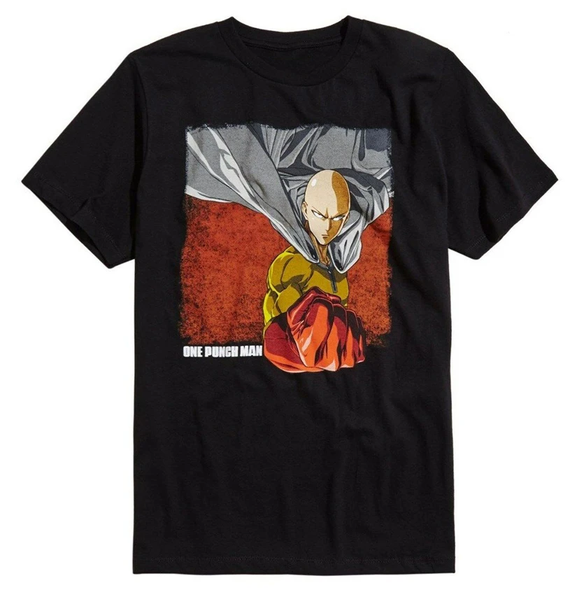 Аниме One Punch Man Сайтама пробивая Футболка Nwt 100% аутентичная хлопковая футболка на