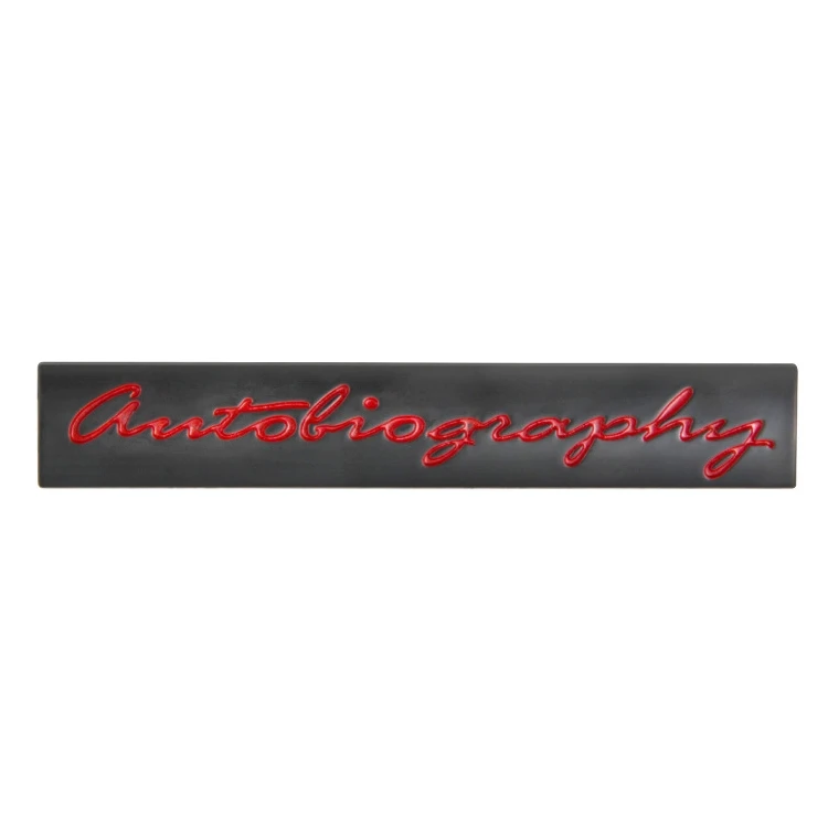 Black x Red text Штрих-почерк, текстовая Эмблема для Range Rover, автобиография, автомобильный Стайлинг, переоборудование, ограниченная серия, эмблема на багажник, боковой логотип, наклейка - Цвет: Black x Red text