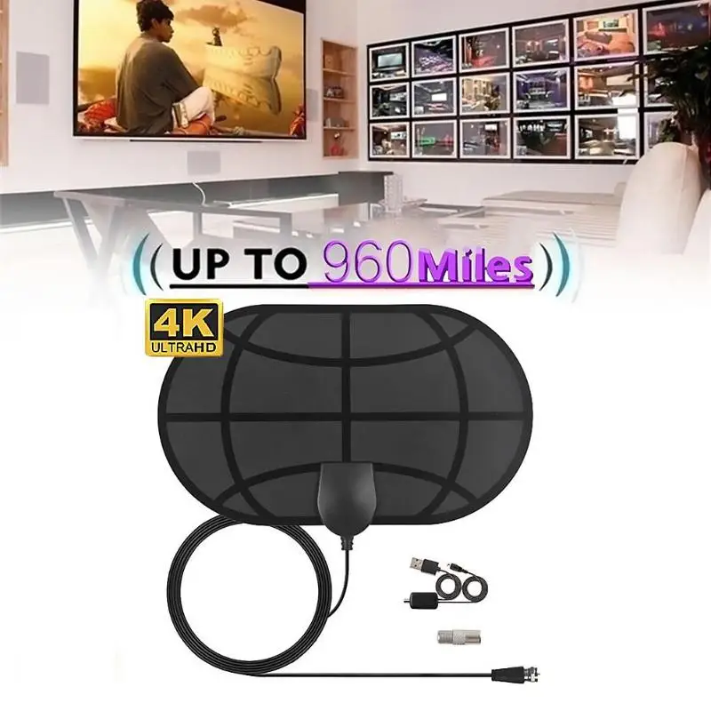 960 Miles ТВ антенна 1080p 4K HD HDTV антенна Приемник сигнала усилитель сигнала для помещений