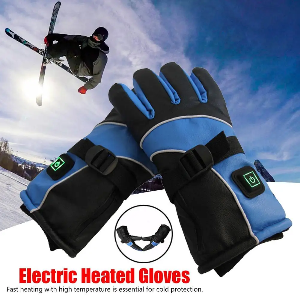 

1 Pair 3000 mAh Electric Gloves Winter USB Electric Motorcycle Heating Gloves Lithium Battery Powered For Motorcycle Ski Gloves