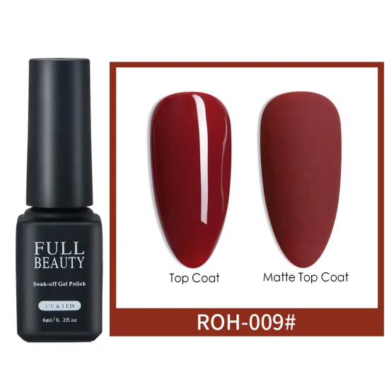 Nail Gel Polish 6ml Yellow Orange Pure Colors Nail Art Lacquer Soak Off UV Gel Varnish Semi Permanent Autumn Manicure TRROH01-18 - Цвет: ROH-09