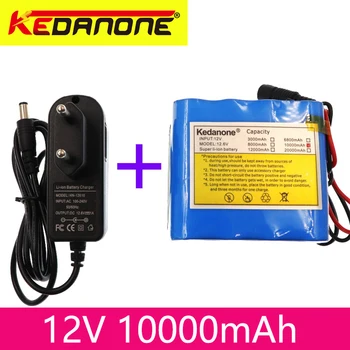 

Kedanone 100% New Protection Large capacity 12 V 10Ah 18650 lithium Rechargeable battery pack 12v 10000 mAh capacity