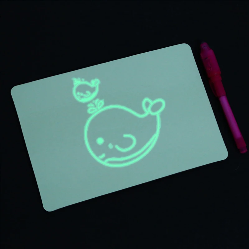 A5 A4 A3 Kid LED Luminous Drawing Board Graffiti Doodle Drawing Tablet Magic Draw With Light-Fun Fluorescent Pen Educational Toy