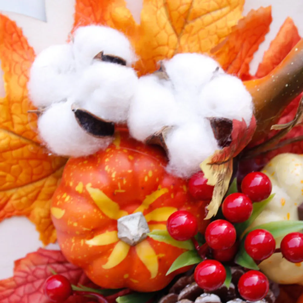 Pumkin кленовый лист Рождественская гирлянда венок для дома окно торговый центр, отель украшение кулон Рождественский венок висячие украшения