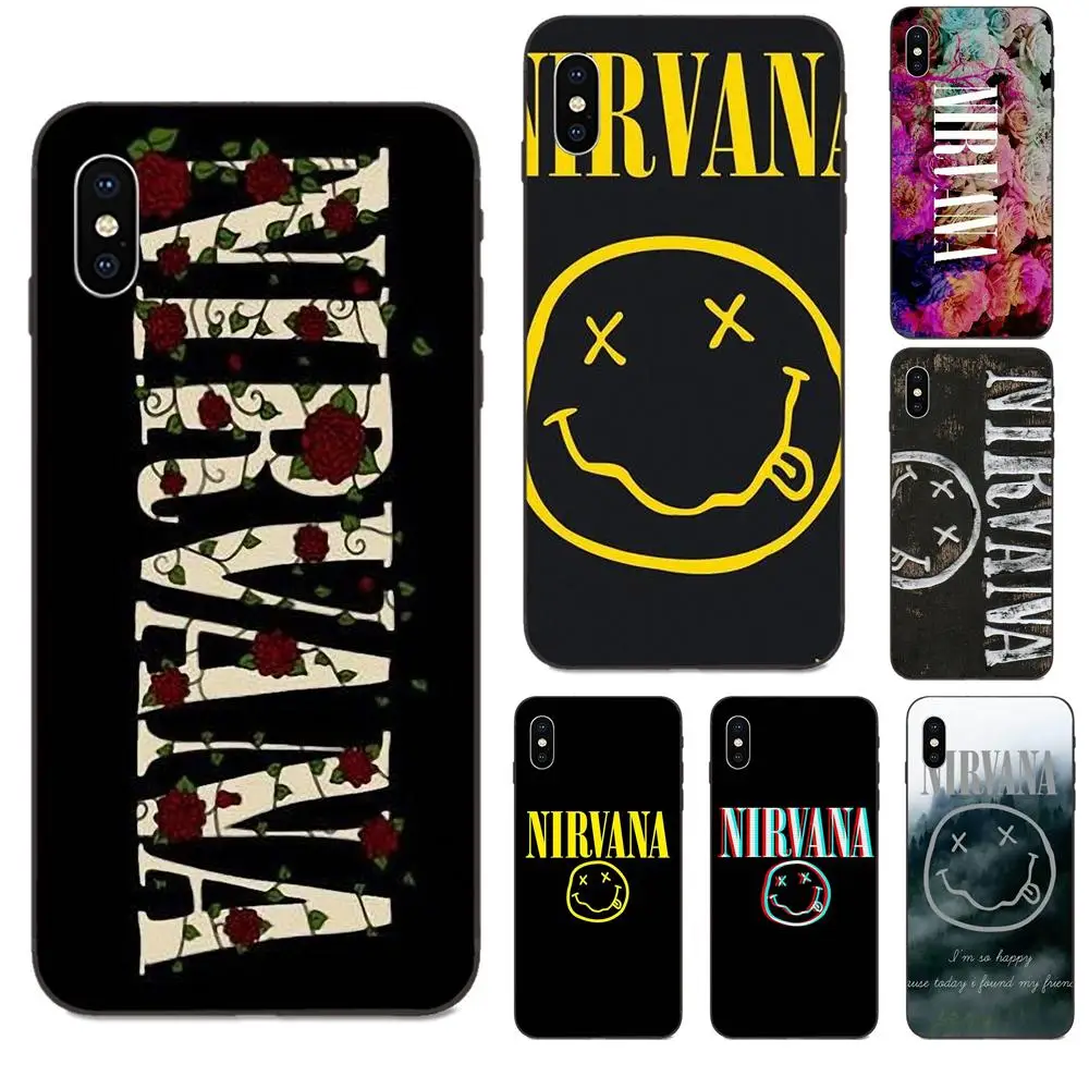 Fashion Music Band Nirvana Logo For Galaxy A3 A5 A6 A6s A7 A8 A9 A10 A20E A30 A40 A50 A60 A70 A80 A90 Plus 2018 | Мобильные телефоны