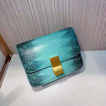 

Lizard Pattern Genuine Leather Women Flap Bag Shoulder Bags Purses and Handbags Crossbody Bags for Women Bolsa Feminina