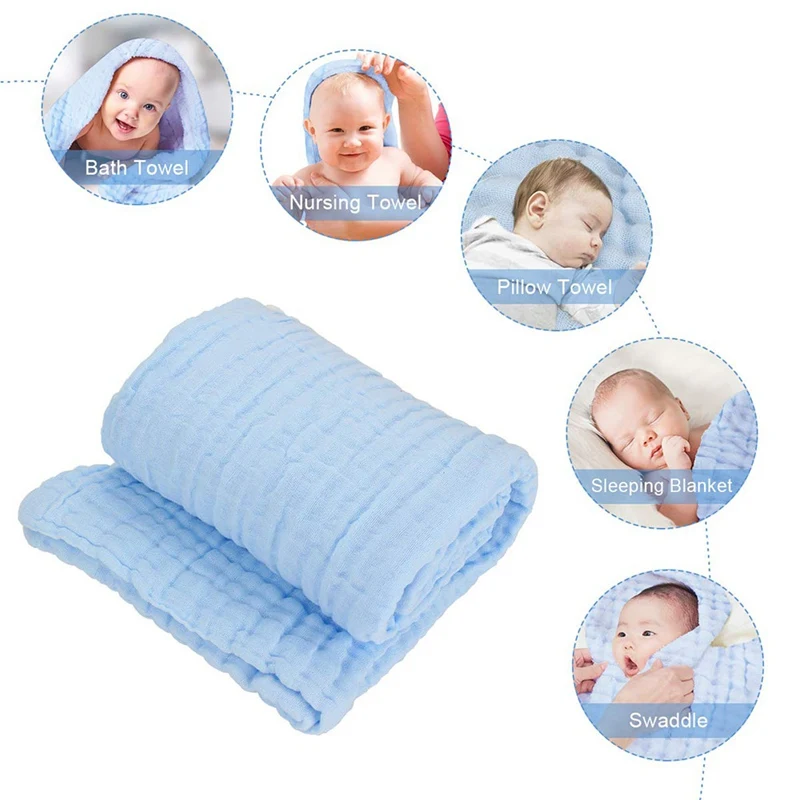 

Baby Kids Six Layer Gauze Face Bathing Cloth Washcloth Towel Handkerchief Cotton Burp Cloth Soft And Absorbent Bath Towel