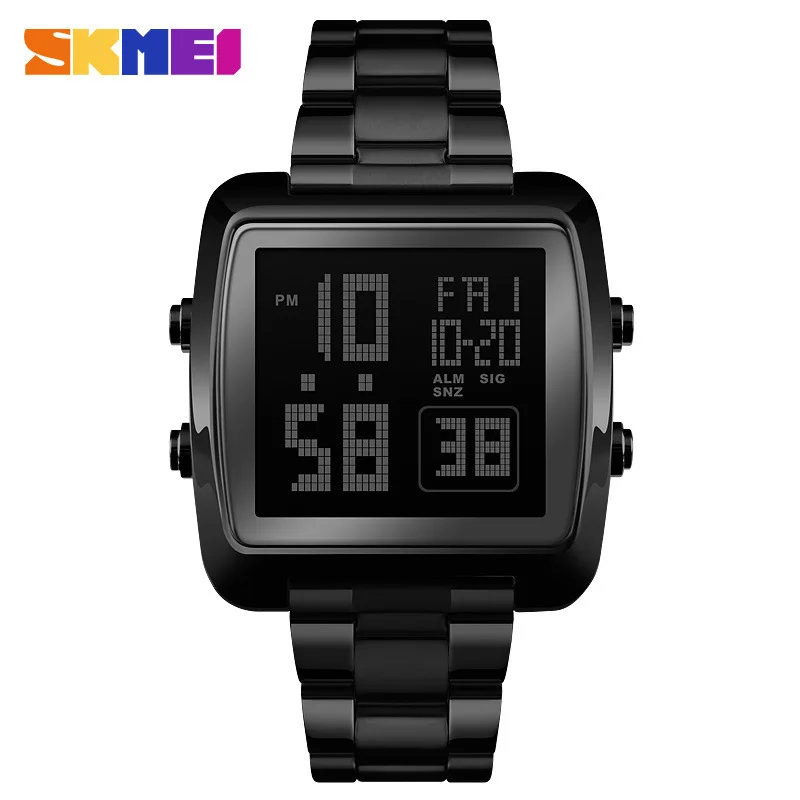 

Skmei 1369 Men Electronic Watch Japan Movement Steel Belt Outdoor Sports Watch Night Light Alarm Clock Timekeeping