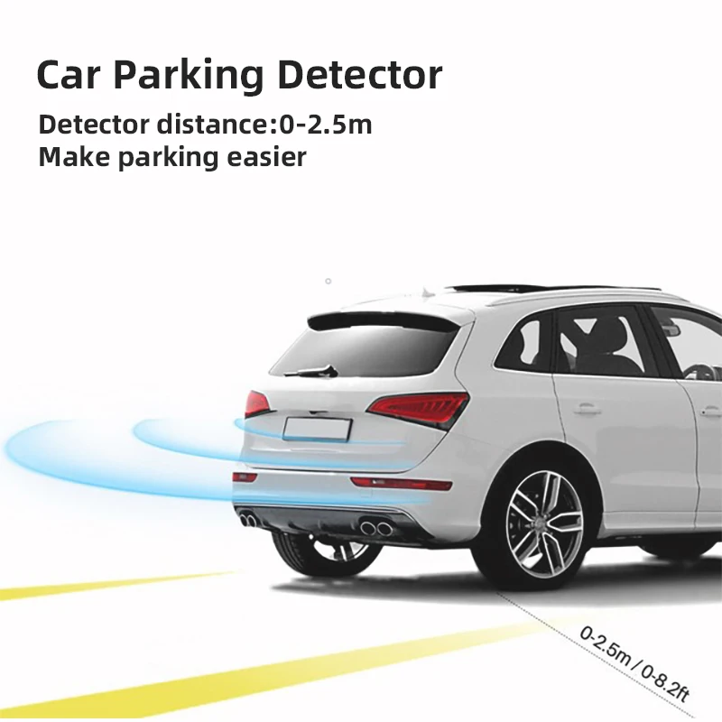 Sinovcle Parking Sensor For Car With Auto Parktronic Reverse LED Monitor 4  Sensors Radar Detector System Backlight Display