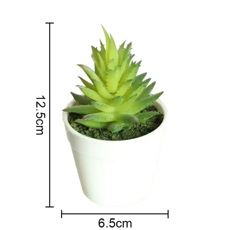 Искусственные влагозапасающие растения с пластиковым горшком мини-размера декоративный искусственный суккулент растения Кактус в горшке - Цвет: A2