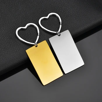 

Custom Logo Name Engraved Car Keychain Stainless Steel Personalized Customized Anti-lost Piercing Keyring Key Chain Ring