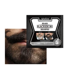 Почернение бороды окрашивание шампунь краска борода в черный только 5 минут натуральный мягкий ингредиент травы быстрее чернеет борода TSLM1