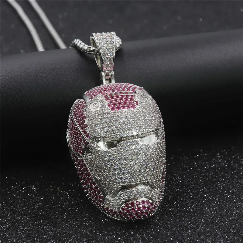 Bling Es Keluar Kubik Zircon Iron Man 