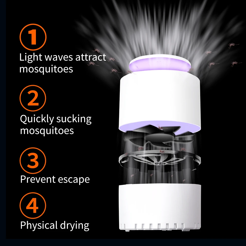 8W Mosquito Killer Lamp Led Anti Mosquito Trap Electric Bug Zapper USB 5V Bedroom Pest Control Light Led Mosquito Repeller Light