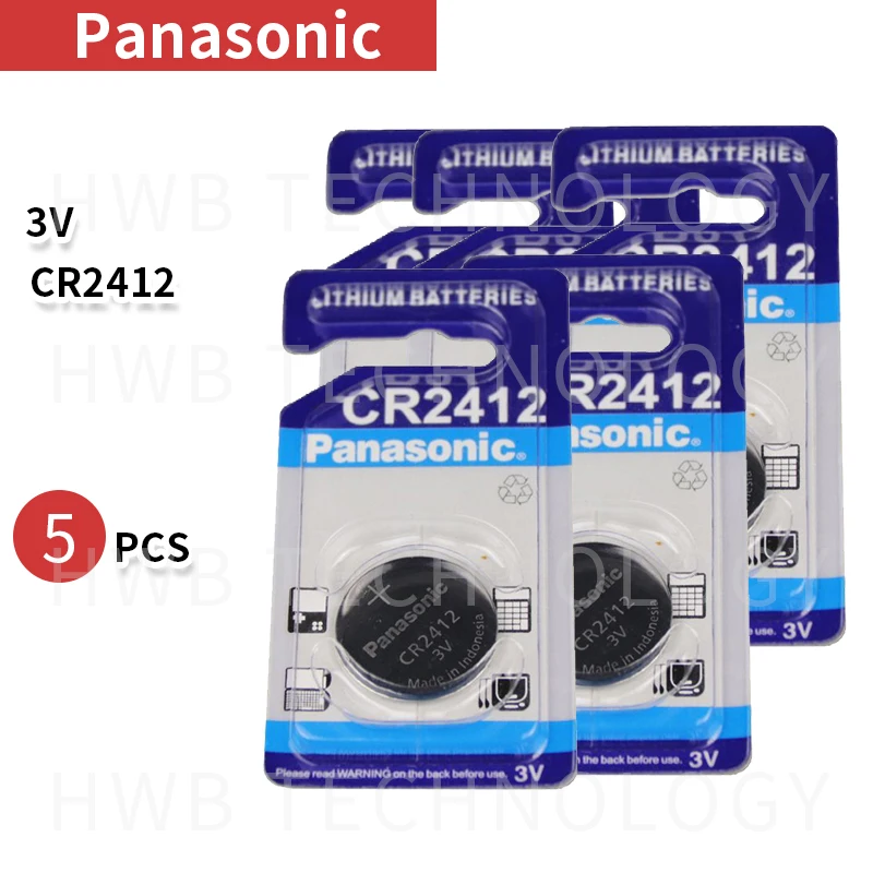 5 шт./лот 100% оригинальный новый литиевый аккумулятор для Panasonic CR2412 3 в брелок