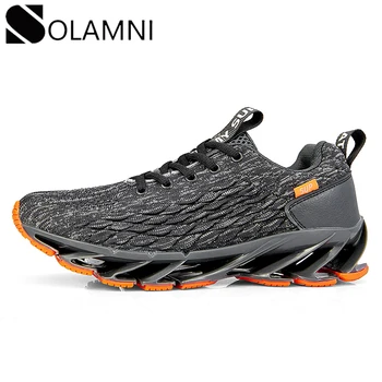 

Breathable Blade Sneakers Men Casual Shoes Anti-Slip Cushioning Platform Shoes Male Big Size Air Mesh Shallow Fit Footwear 39-46