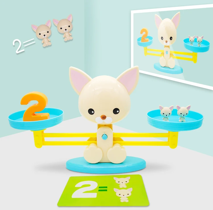 Puppyup щенок баланс с цифрами обучающая игрушка Математика сложение и вычитание обезьяна Детская развивающая игрушка Баланс