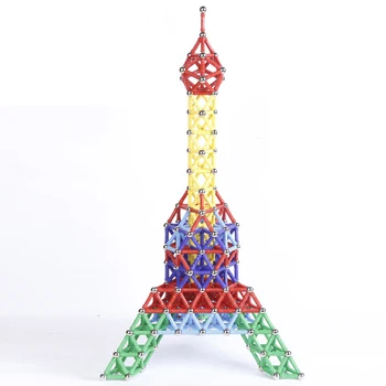 

157PCS Puzzle Magnetic Stick and Metal Ball CombinationToy Assembly Building Block Sticks for Children Over 6 Years Old