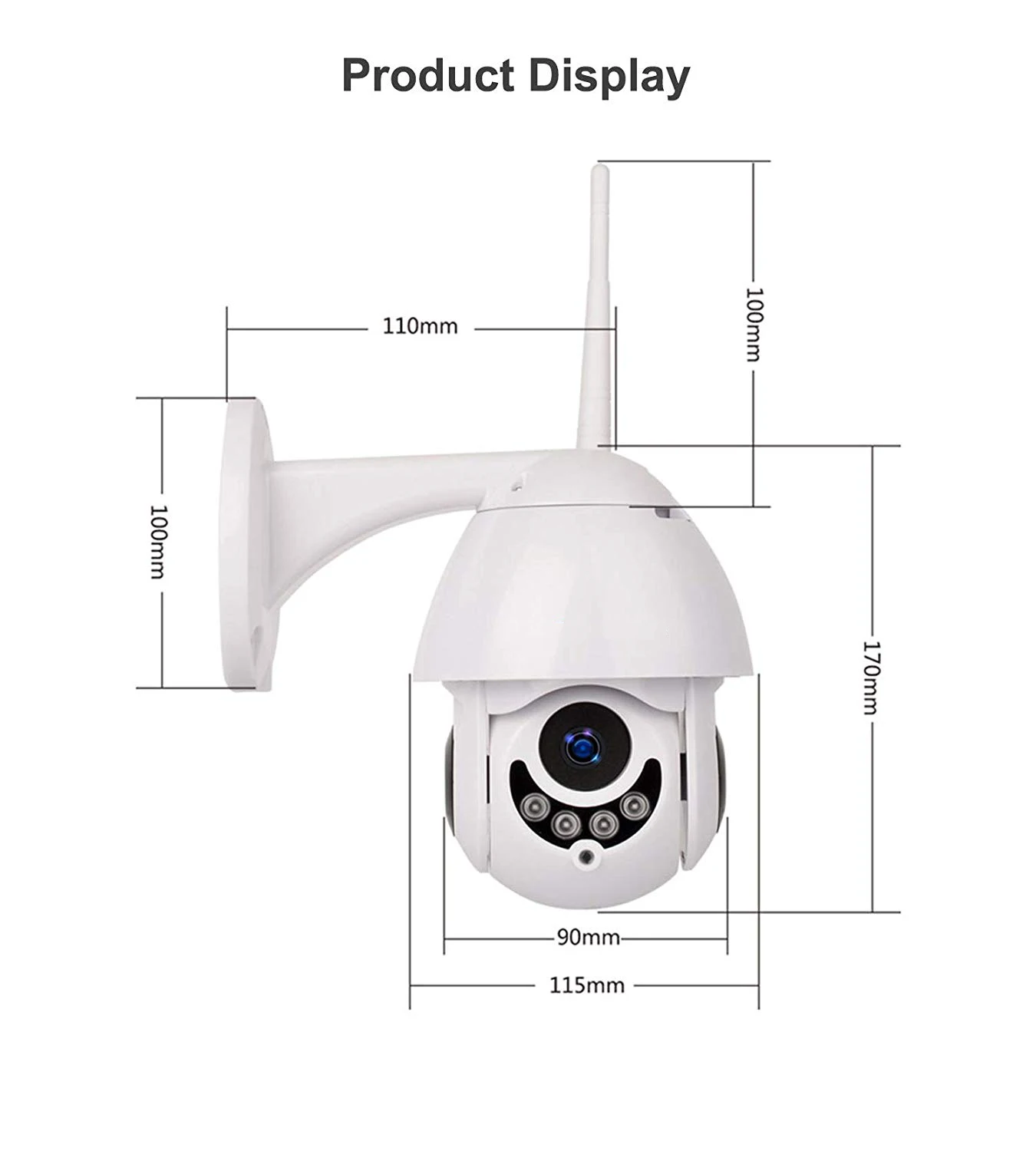PTZ IP камера купольная CCTV Камера Безопасности s WIFI наружная H.265X 1080p скоростная
