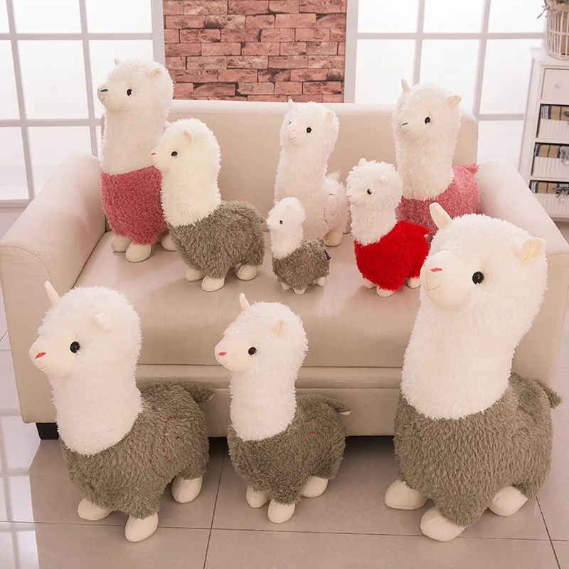 

28cm/38cm/46cm/55cm Alpaca Plush Toys 6 Colors Cute Animals Doll Soft Cotton Plush Toys Kids Birthday Christmas Gift