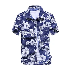 2022new moda dos homens camisa havaiana masculina casual colorido impresso praia camisas de manga curta mais tamanho 5xl ana ana