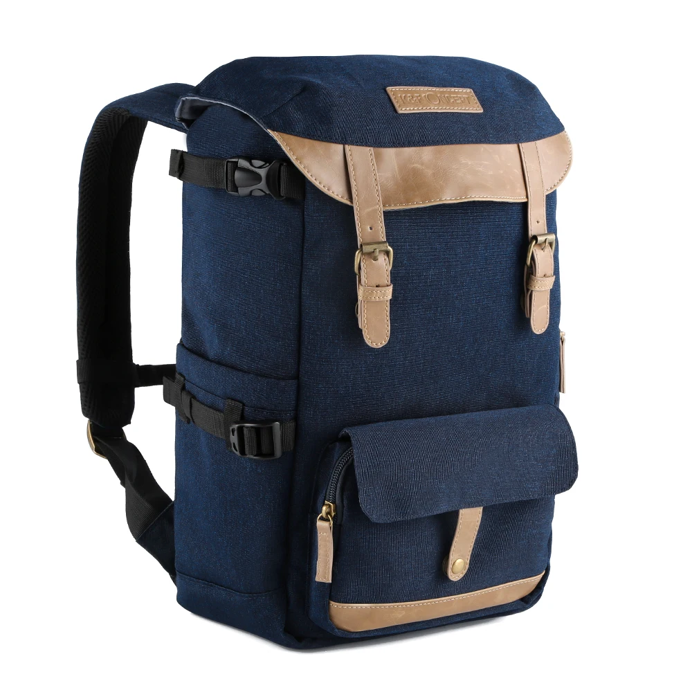  K&F CONCEPT Professional Travel Camera Backpack Case With Tripod Holder Side Compartments Rain Cove