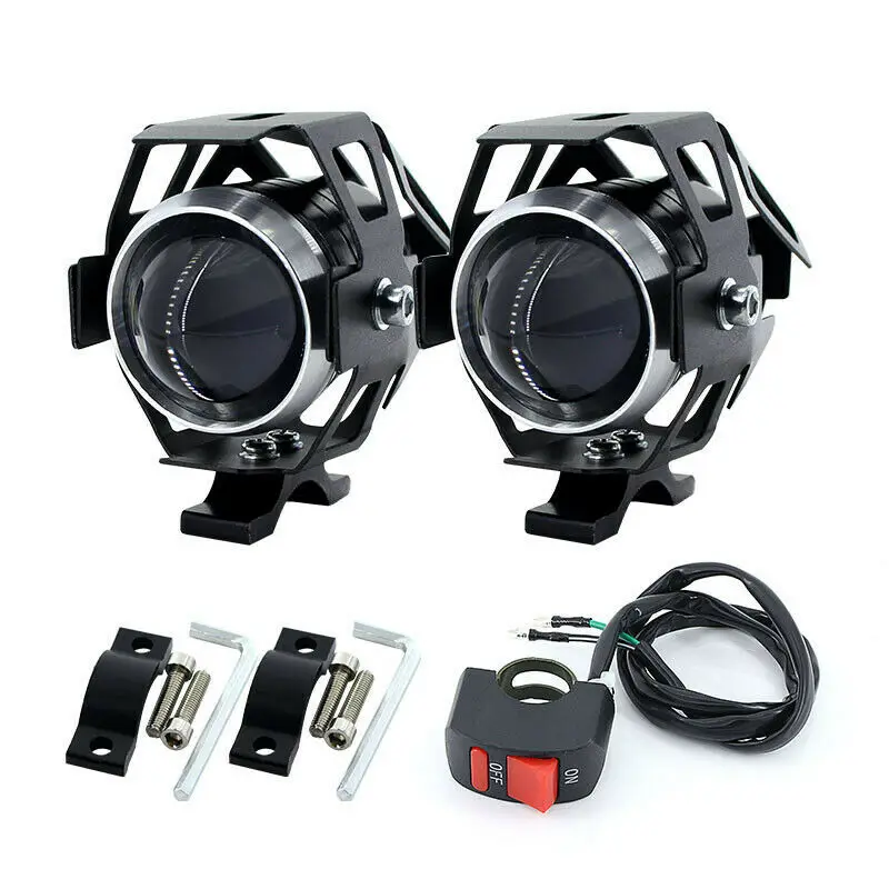  CBS ABTO 2pcs Moto Headlights Bulbs Lamp Auxiliary Lamp U5 Led Motorbike Spotlight Accessories 12V  - 4000494898981
