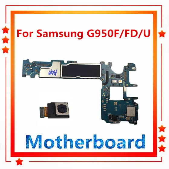 Разблокирована для samsung Galaxy S8 G950F G950FD G950U материнская плата оригинальная замена задней камеры используется плата с чипом Android обновление