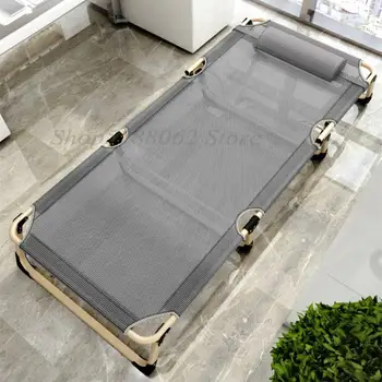 

Reclining chair folding lunch break siesta bed lazy couch single back beach portable chair balcony home leisure