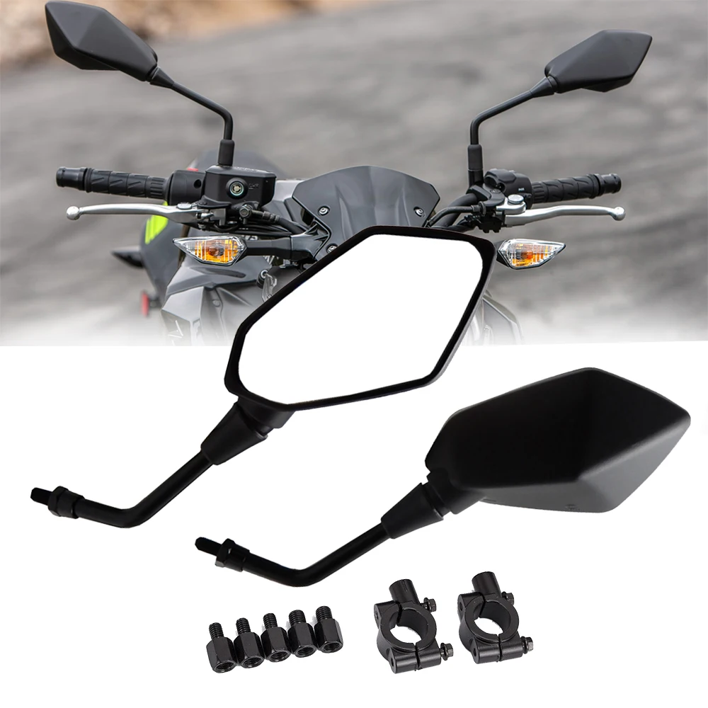 

For Kawasaki z650 z400 z900 Z650 ZH2 For Honda for Polaris Ranger Motorcycle Mirror Universal RearView Mirrors Clamp Accessories