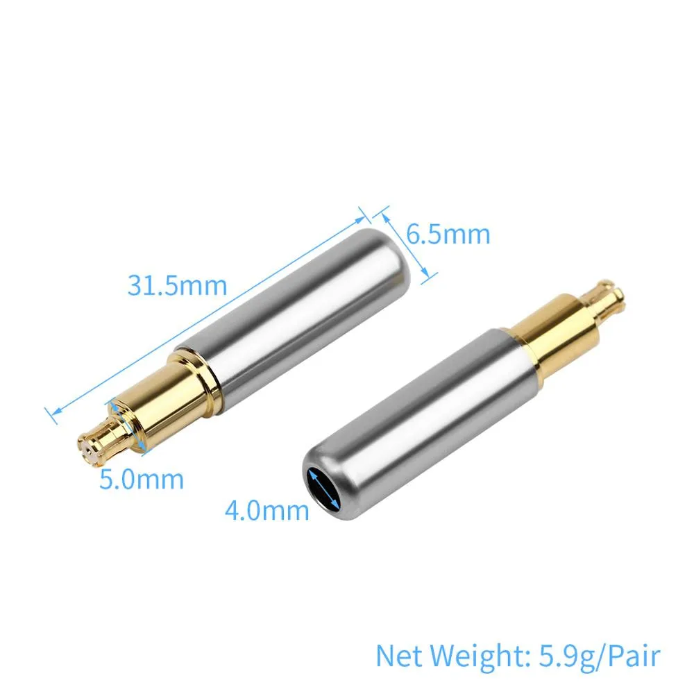 2pair Earphone MMCX Male Pin Adapter For ESW750 770H 990H MSR7B A2DC ADX5000 Hifi Headphone Plug Beryllium Copper Jack
