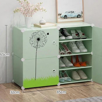 

21%Dust-proof shoe rack multi-layer plastic shoe cabinet simple modern assembly economy home saving space door cabinet