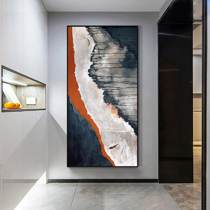 Картина маслом в скандинавском стиле для гостиной спальни прохода реки белого