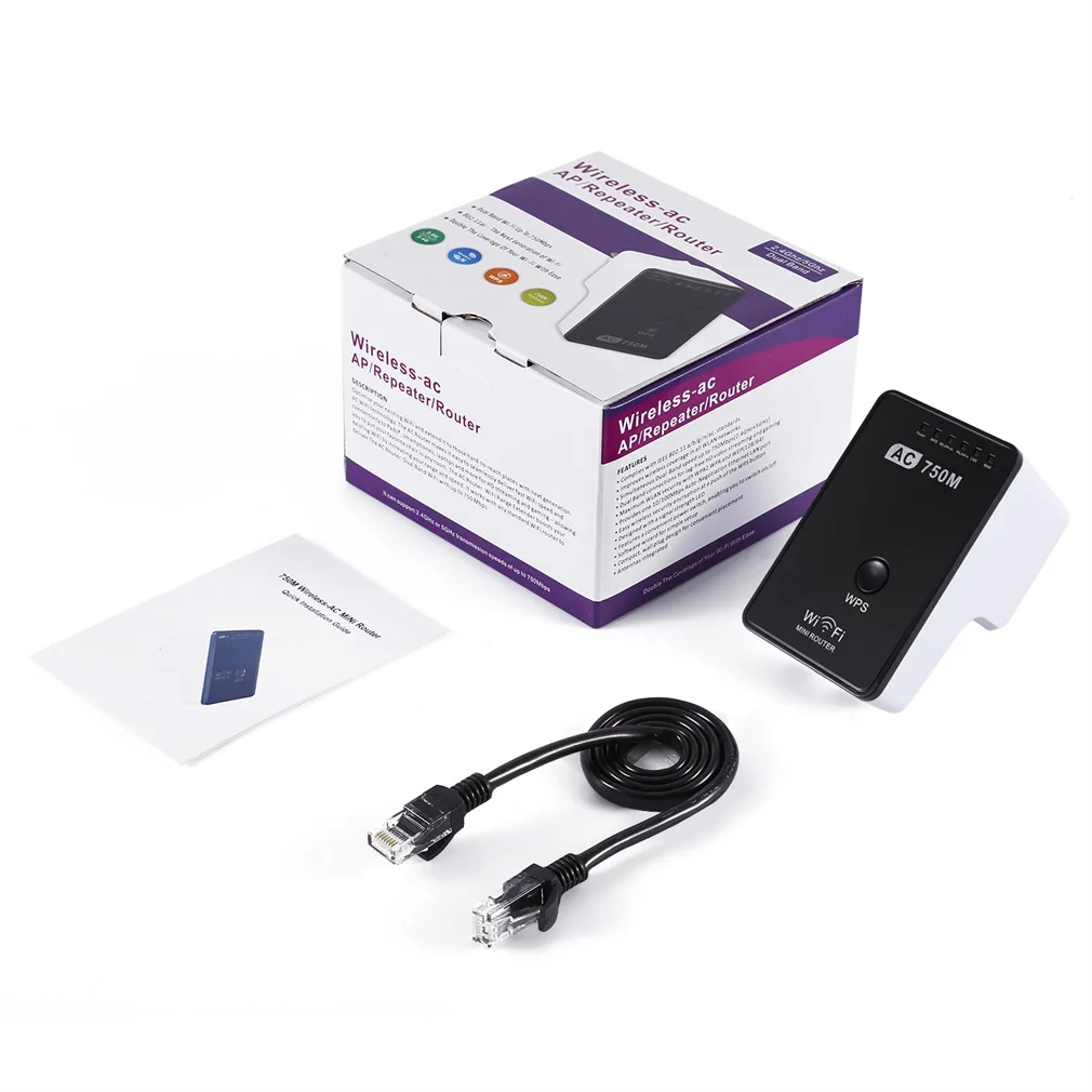 

AC01 Wireless 750Mbps Repeater Network Router Roteador Wifi Signal Extender Range Expander Booster Bridge With US/EU/UK Plug