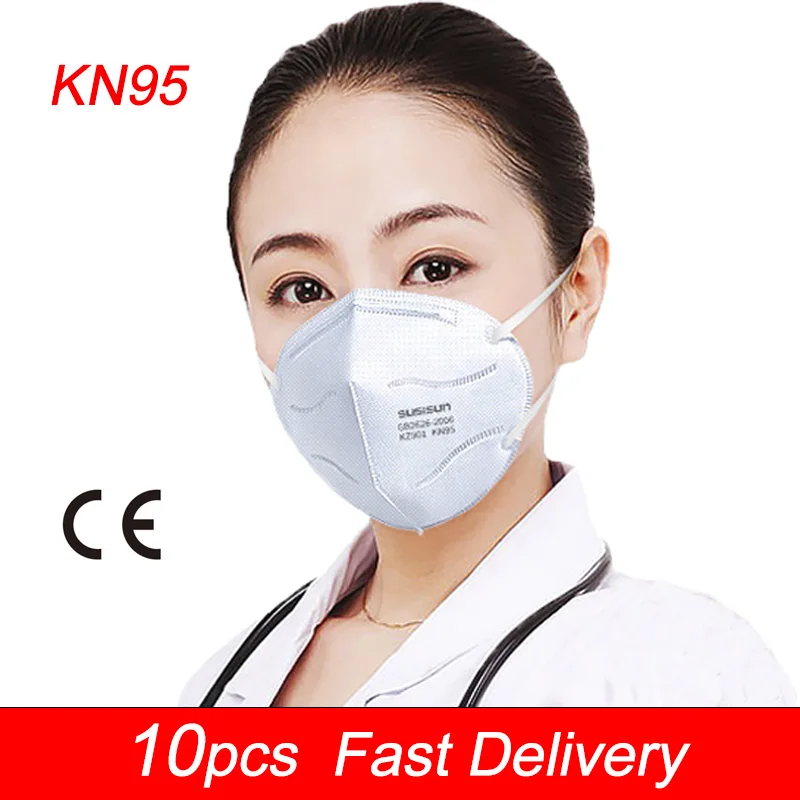 

5 Layers KN95 Masks N95 Face Masks Mouth-muffle Protective Anti-Pullotion Masks High Quality N90 Nonwovens Masks KN95-4
