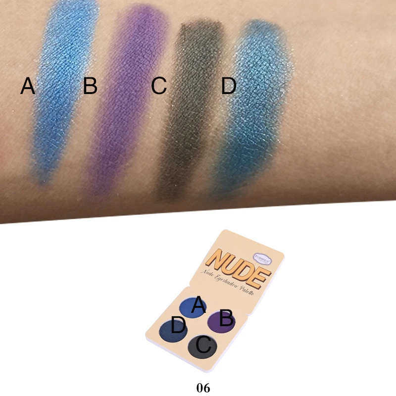 Палитра теней для век матовые тени 4 цвета| |