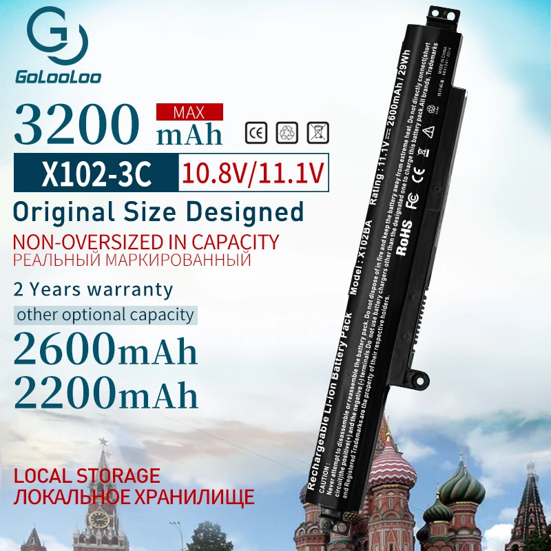 Golooloo 3 сотового 11,1 V Аккумулятор для ноутбука Asus VivoBook X102B X102BA F102BA F102B F102BA-DF047H F102BA-SH41T H41T F102BA-DF047H