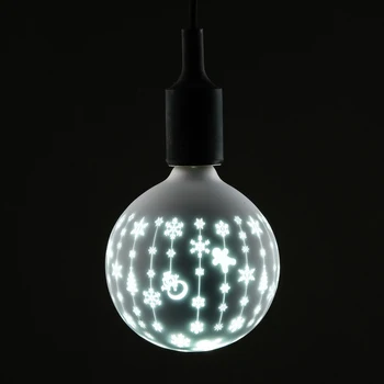 

LED decorative lamp "Snowflakes" G125, white, 1.4 W, 220 V, WARM WHITE 2446543