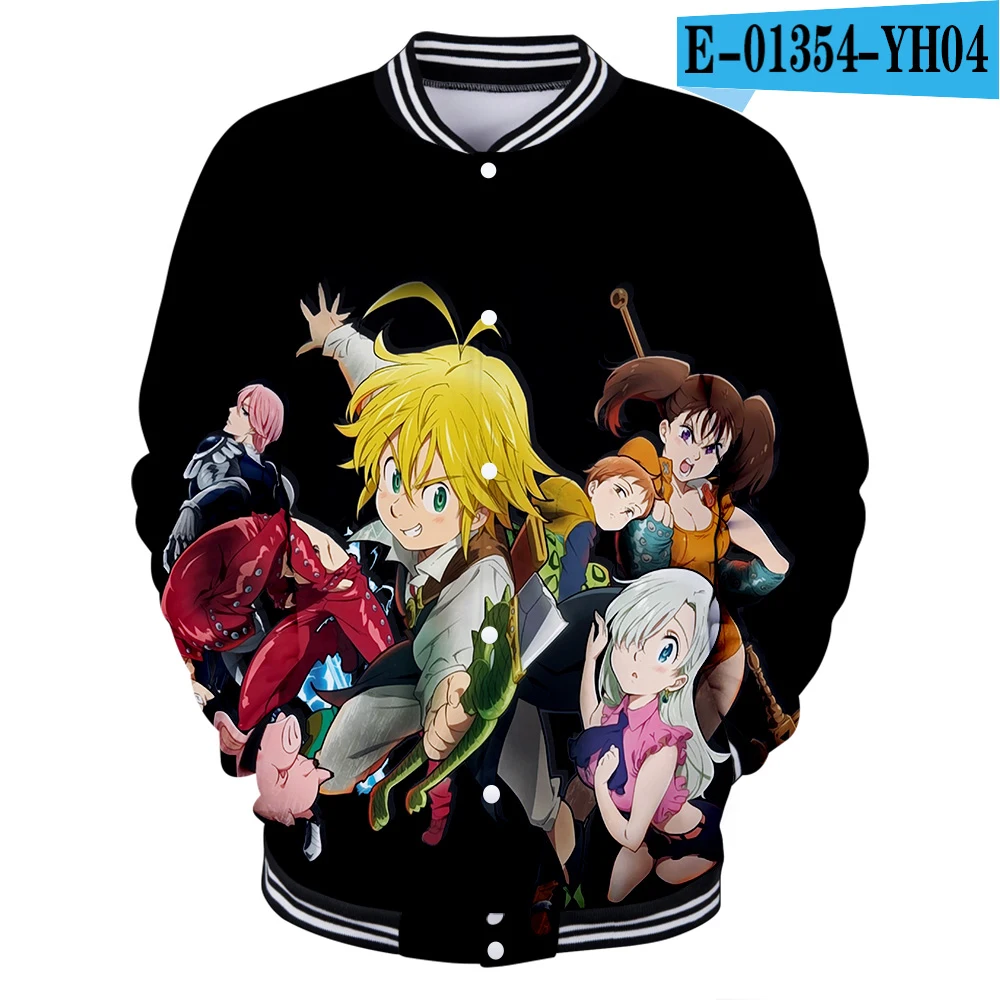 3D Бейсбольная куртка meliodas с 3D принтом; Мужская и женская одежда; повседневные бейсбольные куртки; модная куртка meliodas для мальчиков и девочек; сезон осень-зима - Цвет: 3D