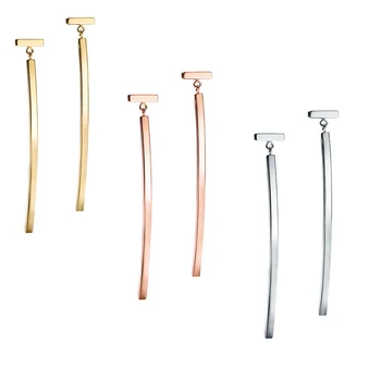 

2020 New High Quality Earrings T Shape Multicolor Original 100% S925 Sterling Silver Women's High Quality Jewelry Free Shipping