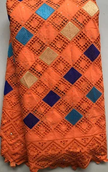 

African Dry Cotton Lace Fabric 2019 High Quality Embroidery Nigerian Lace Wedding Stones Swiss Voile Lace In Switzerland ELL4378