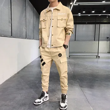 

Men's Jacket Spring and Autumn Jacket Men's Casual Suit Korean Version Fashion Tooling Match Ruffian Handsome Suit