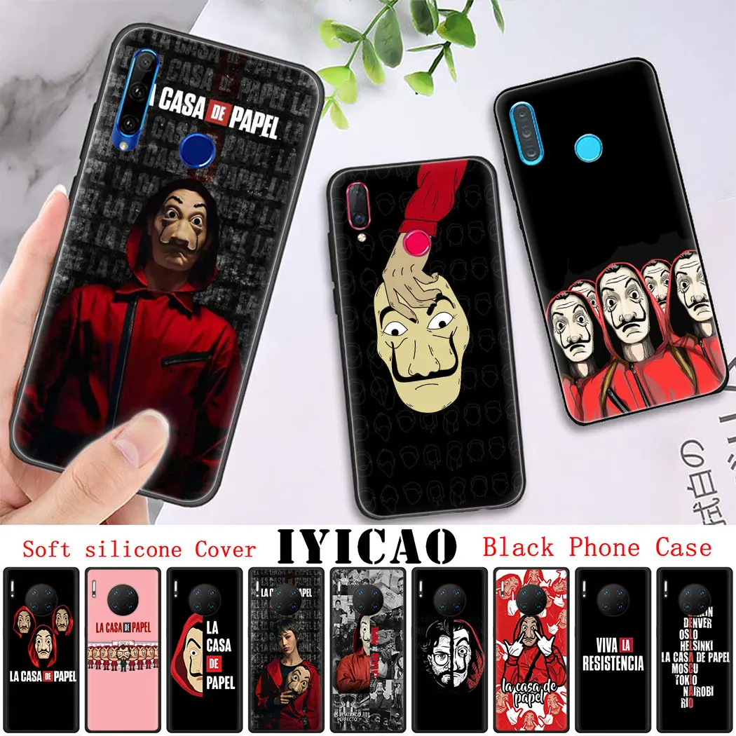 Мягкий силиконовый чехол для Huawei Mate 10 20 30 Pro Lite Y6 Y7 Y9 Prime Y5 черный телефона La Casa de