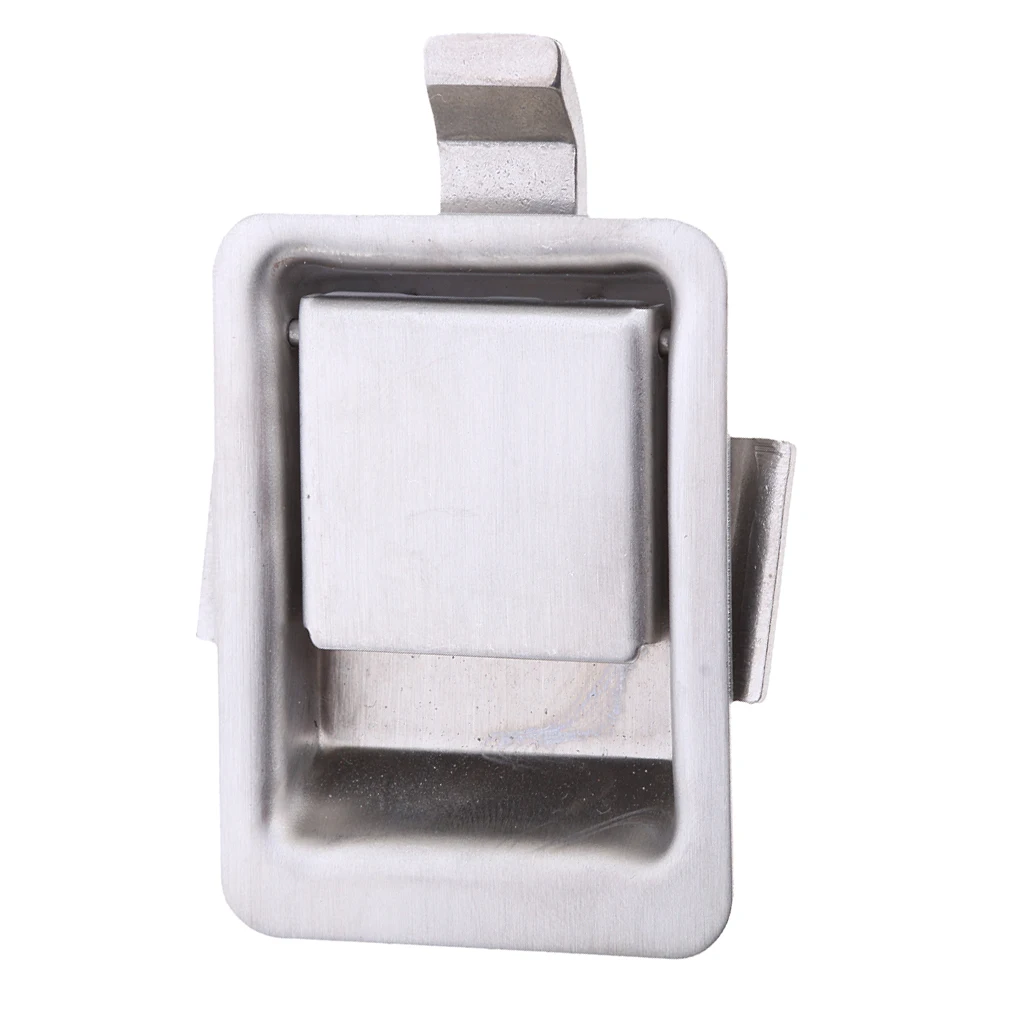Stainless Steel Flush Pull Lock Mini Recessed Mounted Latch Marine Boat