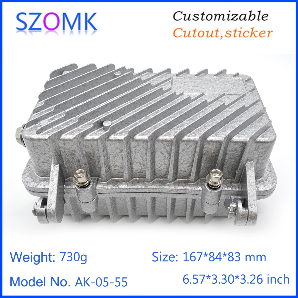 outdoor IP67 waterproof aluminum amplifier die cast enclosure for signal monitoring equipment (5)